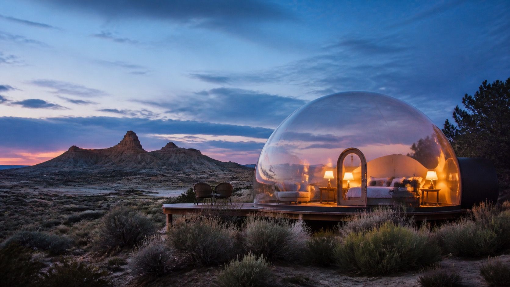 Hotel burbuja cerca de las Bardenas Reales
