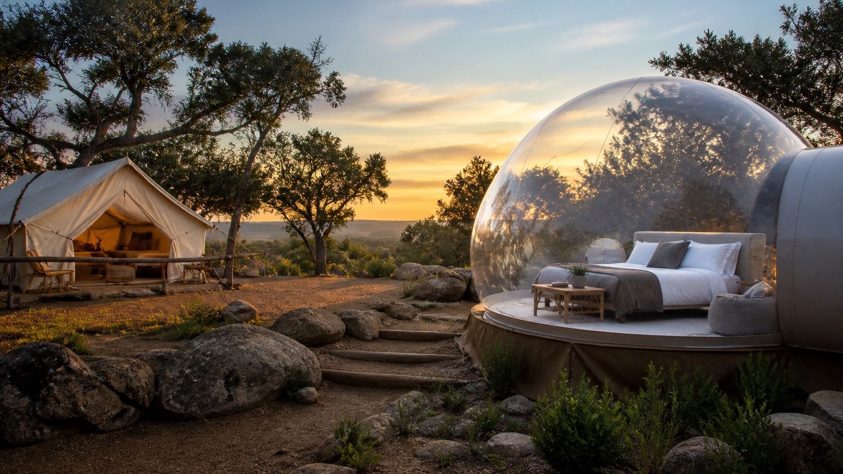 Glamping en Granada en un entorno de montaña