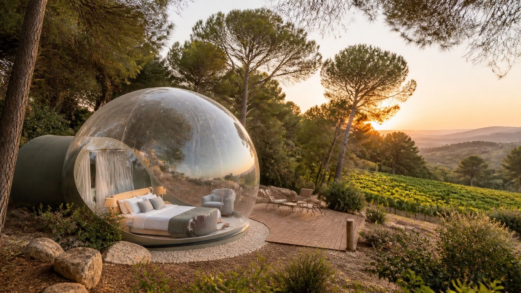 Hotel burbuja en Canyelles: una escapada tranquila cerca del Garraf
