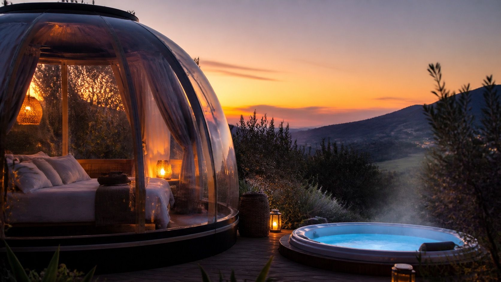Hotel burbuja en Granada con jacuzzi privado